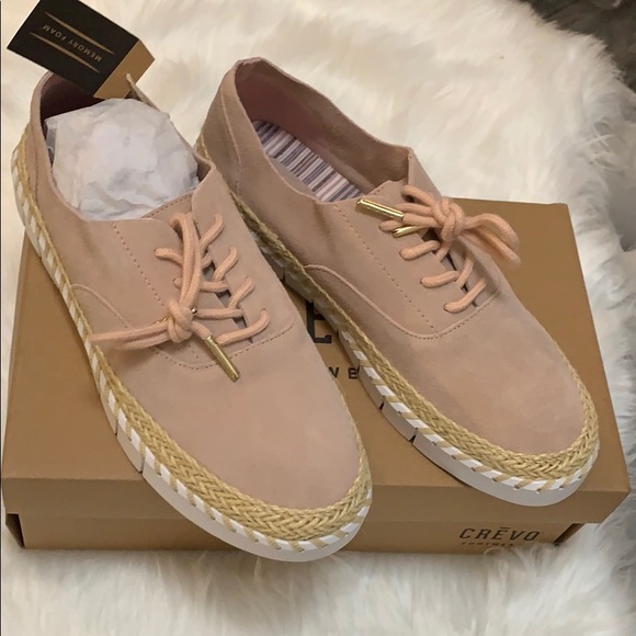 New! Crevo Blush Suede Lace Up Sneaker - Picture 5 of 8